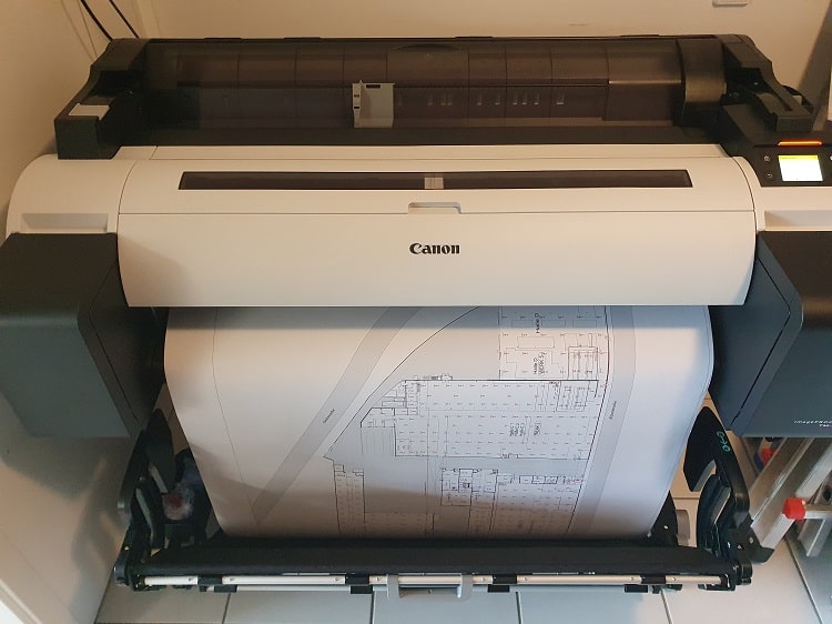 Plotter, Canon, A0, Technische Zeichnungen, CAD, Montageplanung, Strangschema, drucken, Drucker